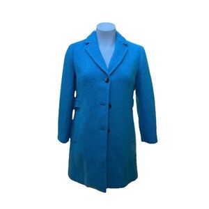 Talbots Vibrant Blue Pea Coat